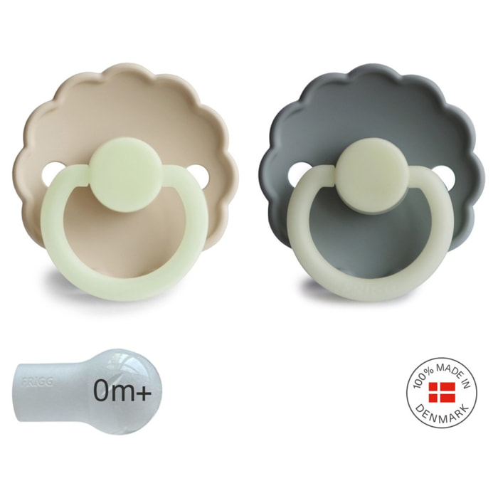 Frigg Pack 2 Chupetes Night Silicona Daisy