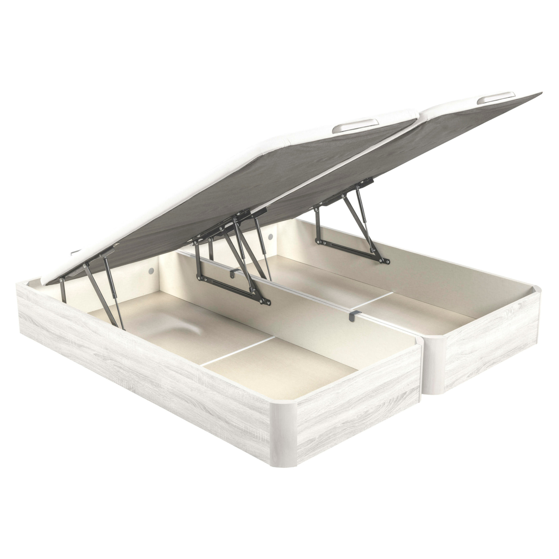 Canapé Abatible 32CM | ENVÍO, MONTAJE Y RECOGIDA ANTIGUO INCLUIDO | Madera | Glaciar | Gran capacidad | Tapa 3D | WHAT THE SLEEP