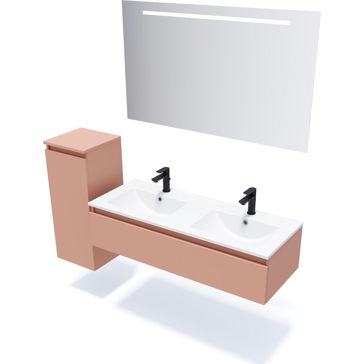 Ensemble double vasque 1 tiroir + miroir - HUDSON