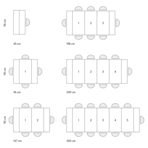 Tavolo ALICUDI con piano in legno finitura rovere rustico e gambe in metallo nero 160x90cm