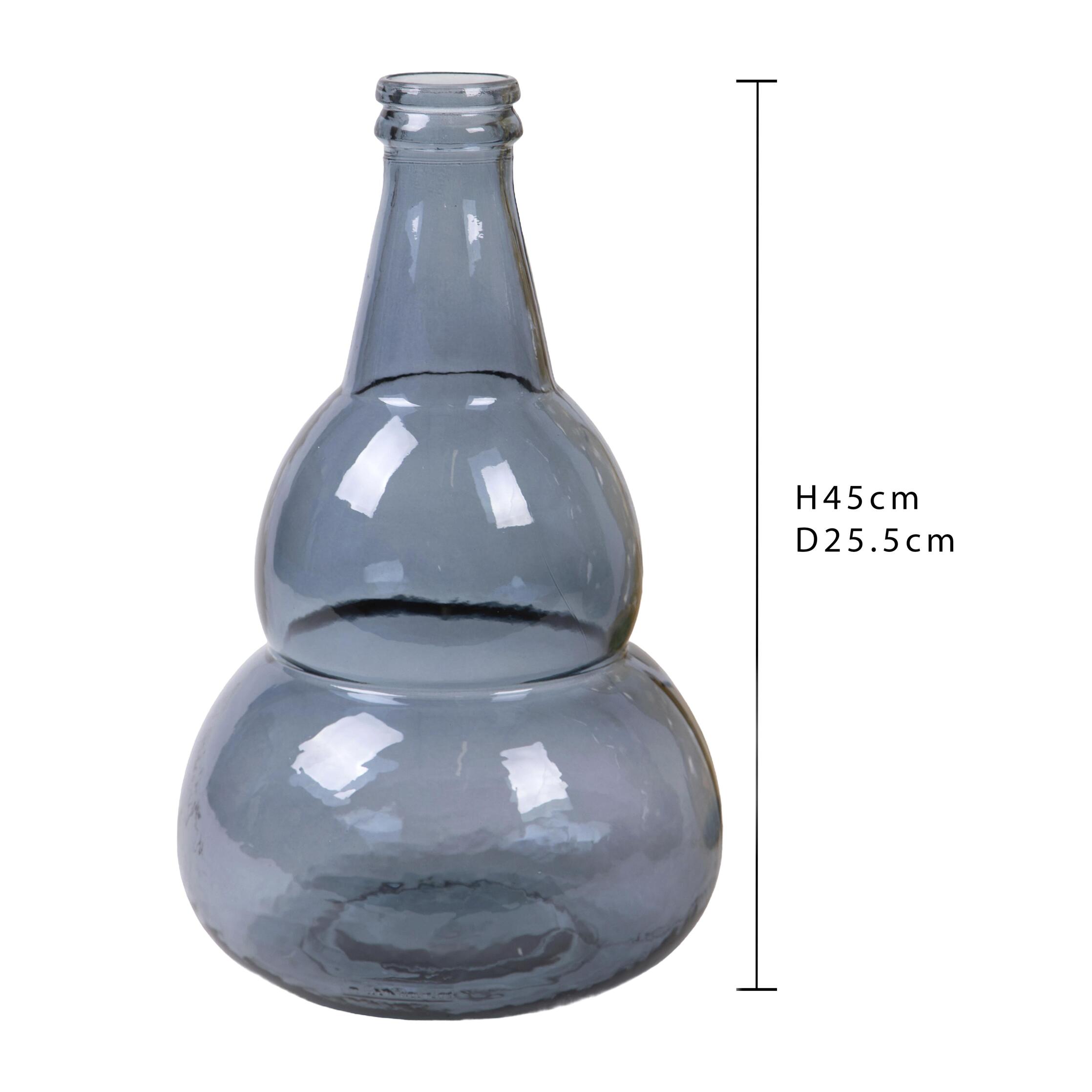 Vaso Odon - Pezzi 1 - D27XH45 CM - Grigio - Vetro - Bianchi Dino