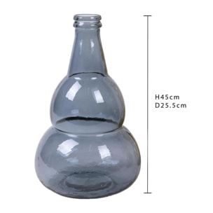 Vaso Odon - Pezzi 1 - D27XH45 CM - Grigio - Vetro - Bianchi Dino