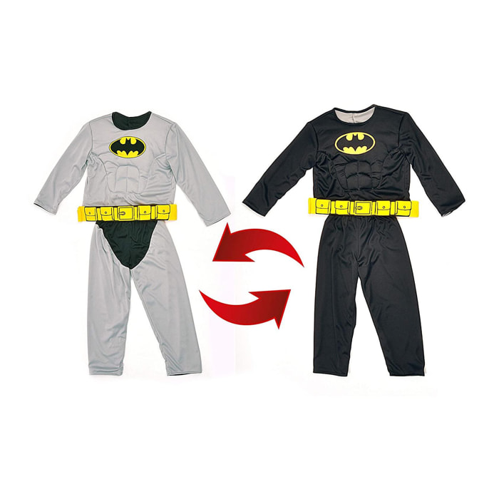 Costume Batman 2-In-1 Con Muscoli Pettorali Imbottiti Dc Comics Bambino