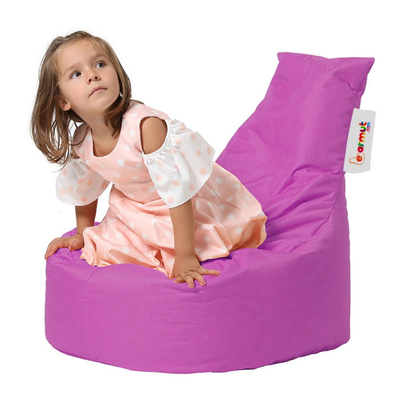 Sillón-puf rosa