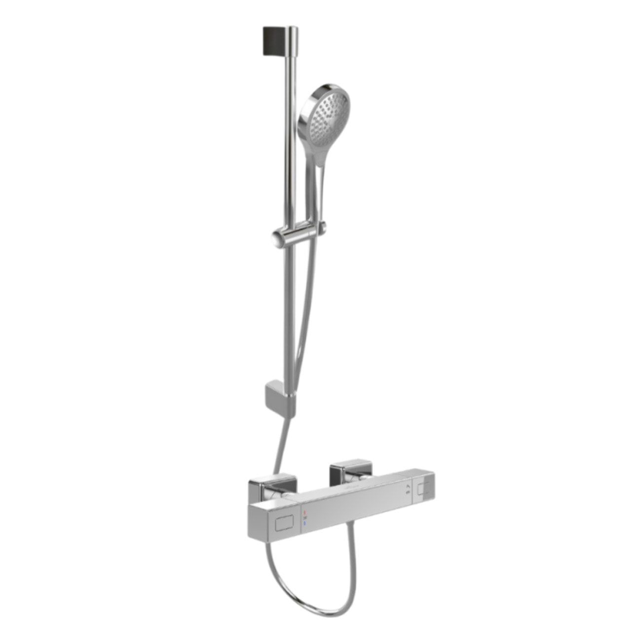 Mitigeur douche thermostatique VILLEROY ET BOCH Universal rectangle + Ensemble de douche Verve Showers 3 jets