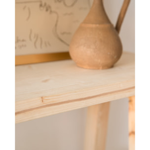 Console en bois massif couleur naturel de 100x80cm Hauteur: 80 Longueur: 100 Largeur: 35