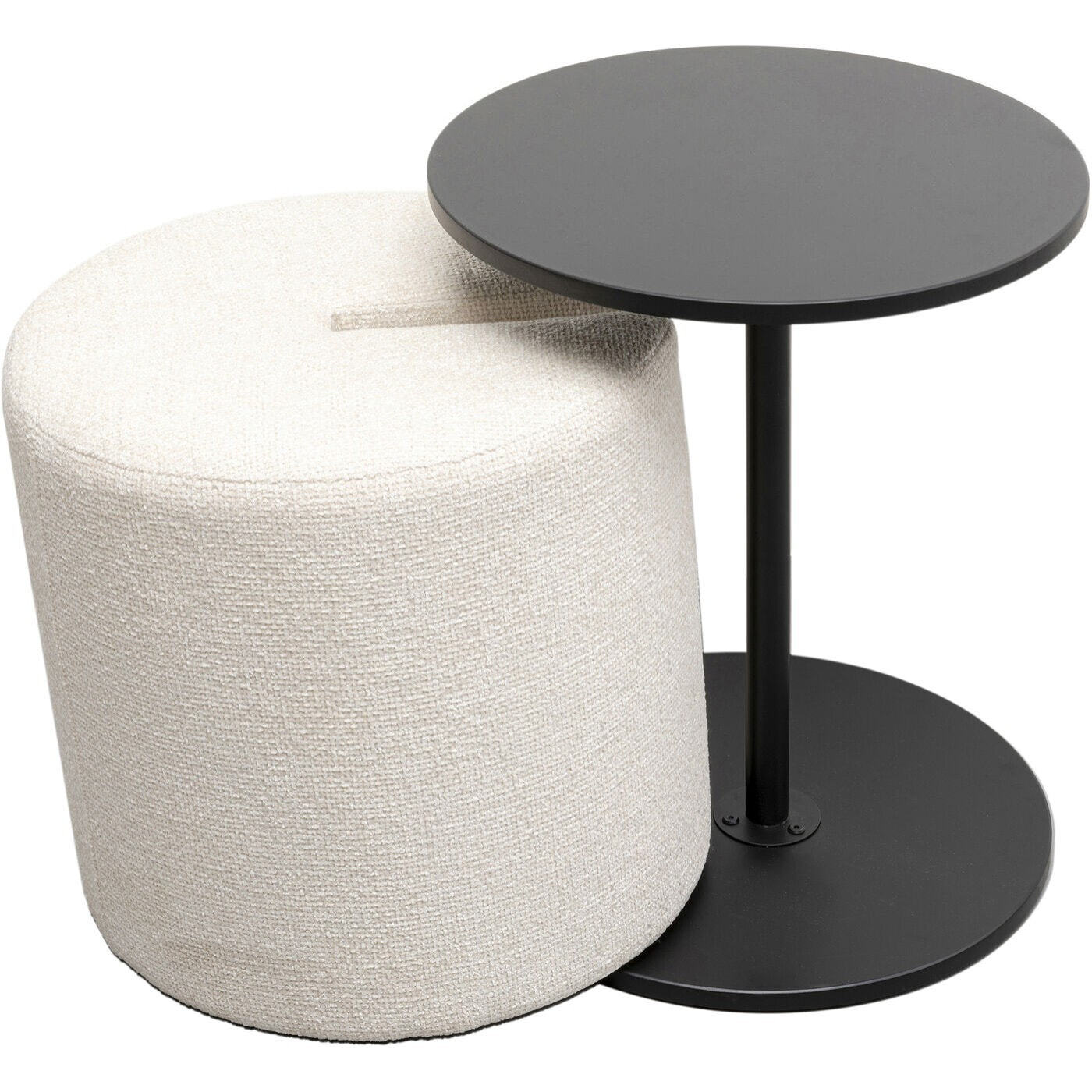 Table d'appoint et tabouret Better Together crème Kare Design