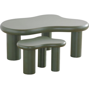 Lot de 2 tables basses organiques gigognes - WAVE
