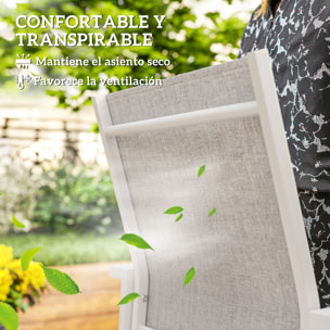 Juego de 2 Sillas de Jardín Exterior Sillas Terraza Exterior Apilables Sillones de Comedor con Tela Transpirable Marco de Acero Reposabrazos y Respaldo 56x58x89 cm Gris Claro