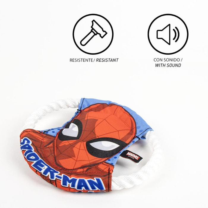 Frisbee para perros con cuerda diseño spiderman