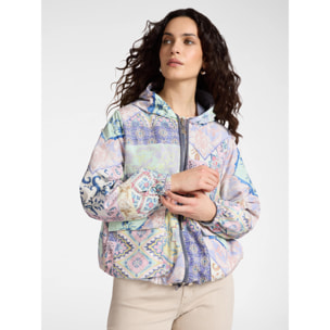 Elena Mirò - Parka reversibile stampato con cappuccio - Viola