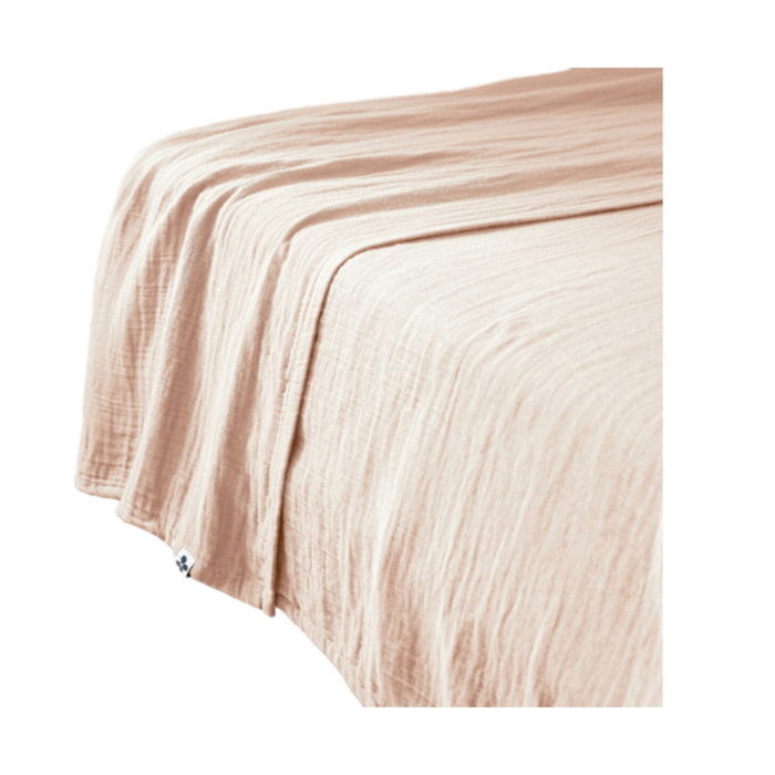 Drap plat en gaze de coton 240 x 300 cm - GAIA