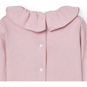 Camiseta bebé manga larga cuello volante