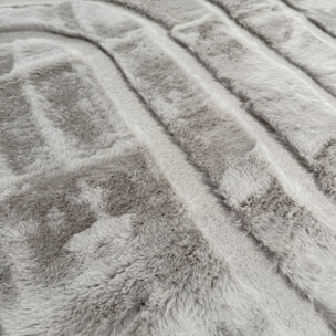 ALASKA - Tapis doux à motif arc gris