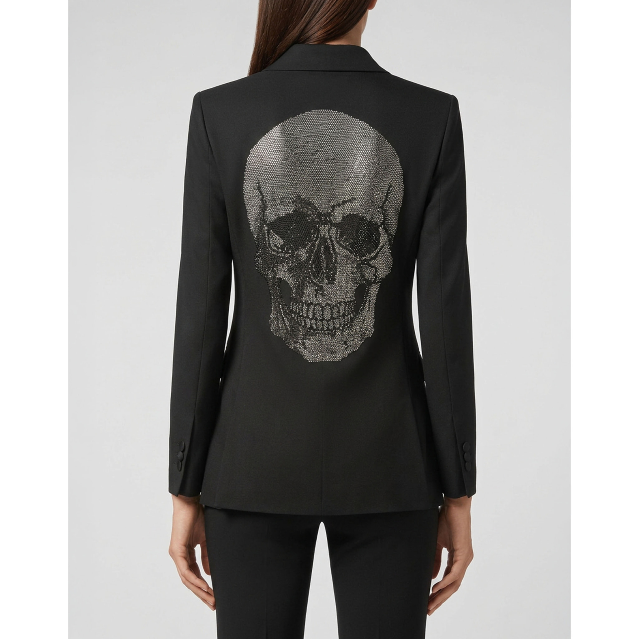 PHILIPP PLEIN Single Breasted Fit Blazer Skull