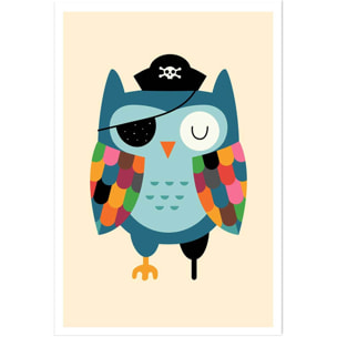 Affiche  capitaine hibou Affiche seule