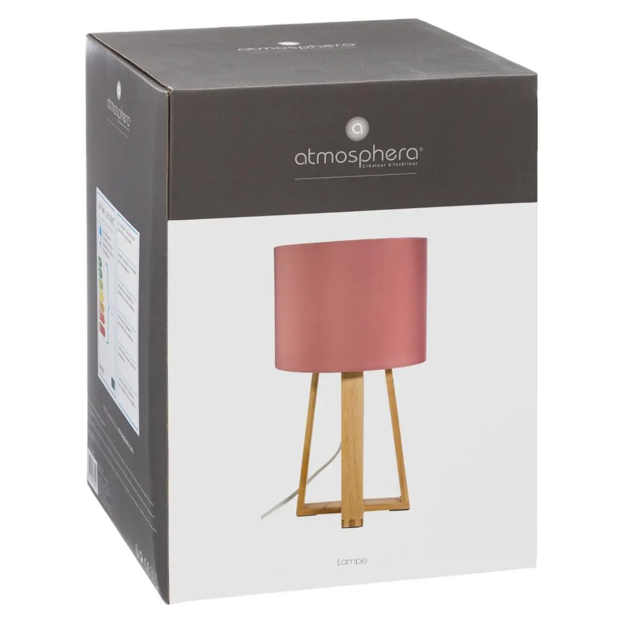 Lampe "Molu" bois gris H35cm