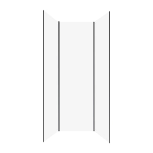 Pack de 3 Panneaux Muraux Aluminium Blanc 80x210 cm avec Profilés Noirs - WALL'IT