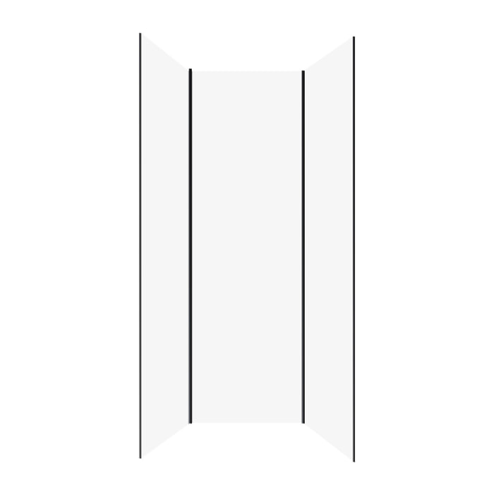 Pack de 3 Panneaux Muraux Aluminium Blanc 80x210 cm avec Profilés Noirs - WALL'IT