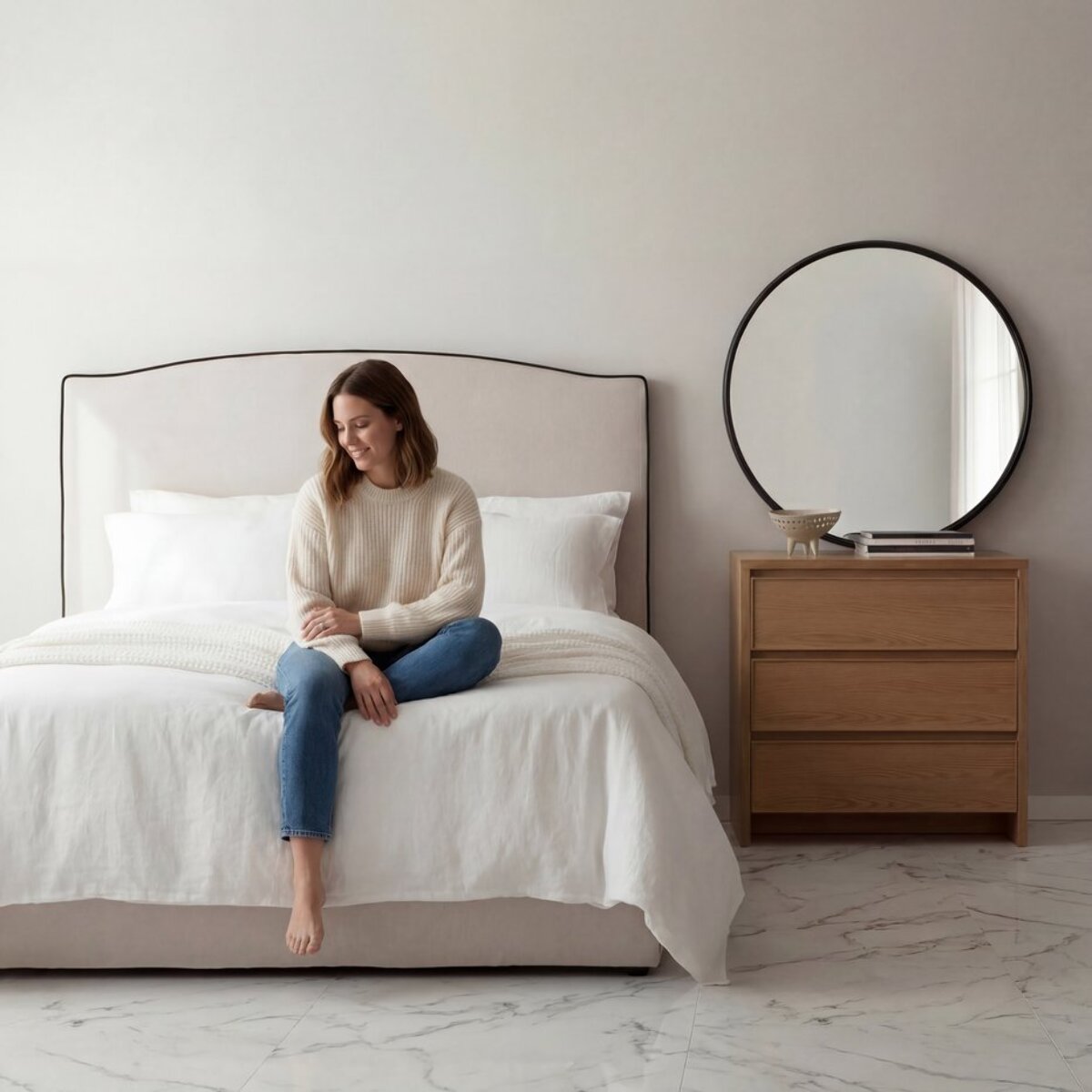 Commode Nairobi -panneau en tôle naturelle et panneau stratifié technique-couleur chêne naturel 80 x 80 x 45 cm