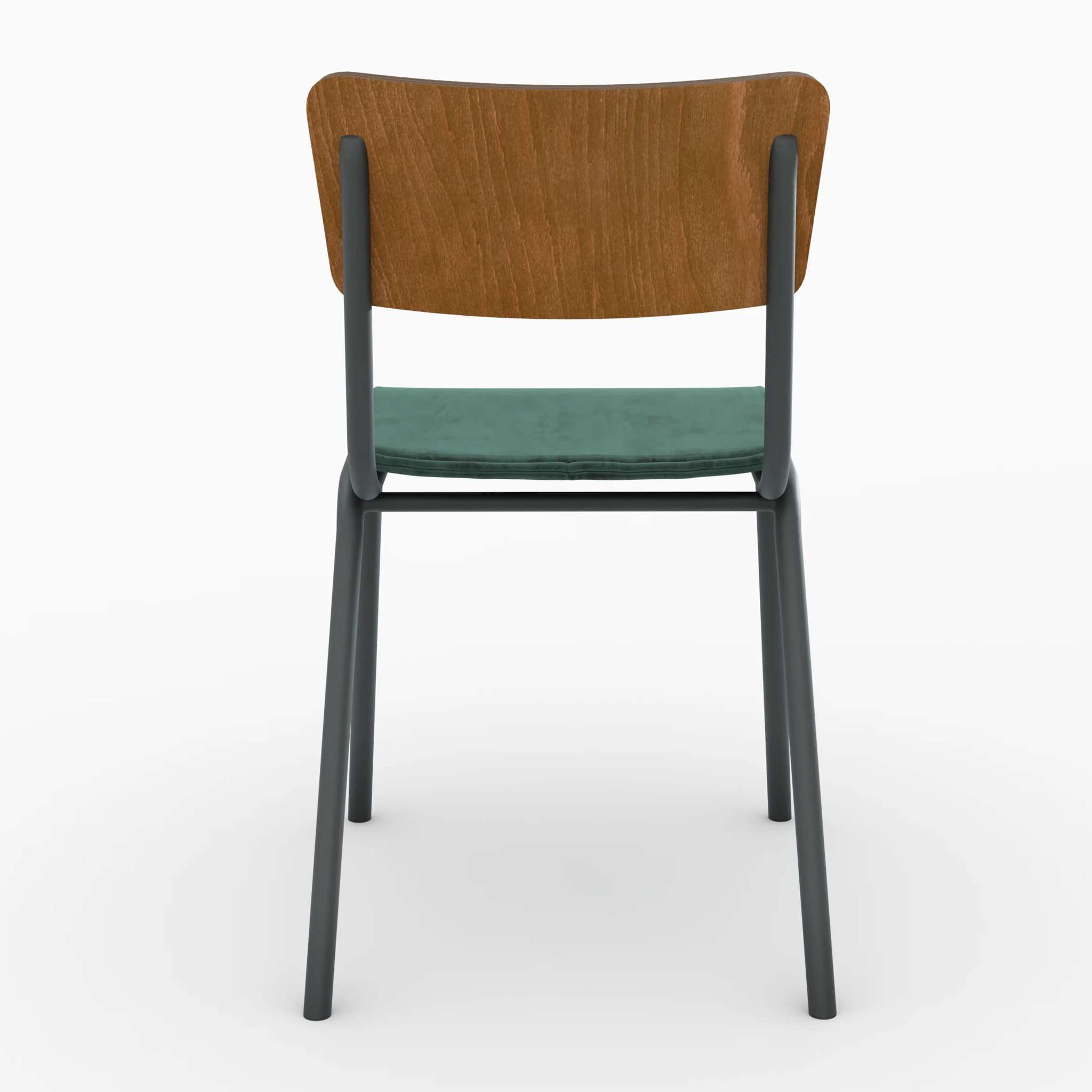 Pack 4 chaises en velours bleu et vert - Nico