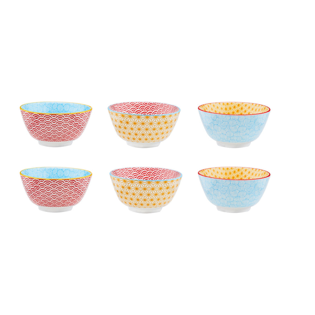 Bol PATTERN Ø12cm - 6 pièces - Color