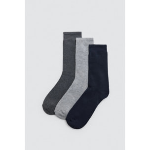 Confezione da 4 calzini da donna in flanella stampata con suola antiscivolo