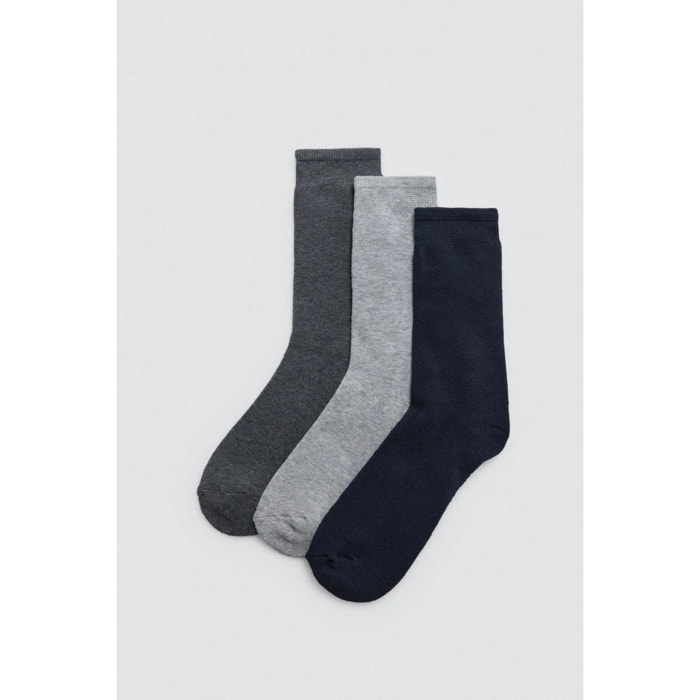 Confezione da 4 calzini da donna in flanella stampata con suola antiscivolo