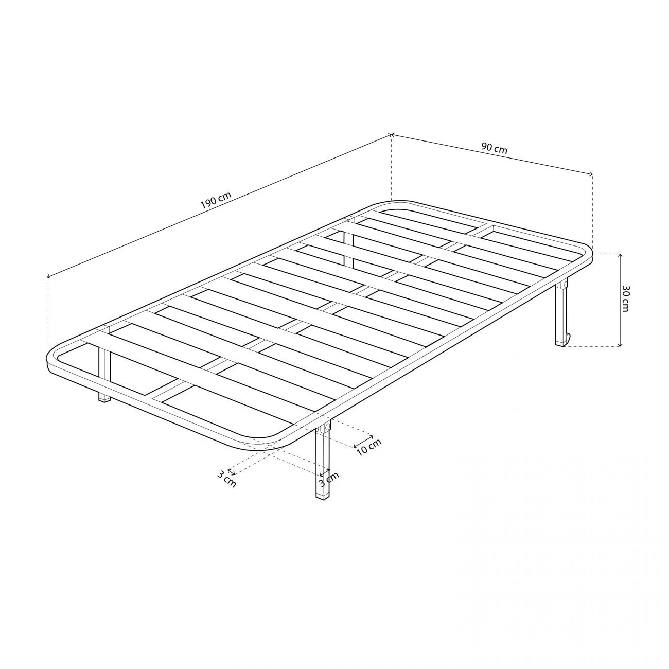 Somier láminas RX Silver - Con patas