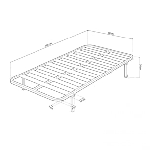 Somier láminas RX Silver - Con patas