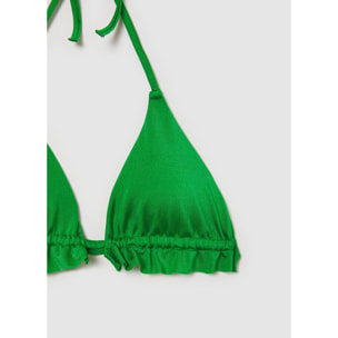 Bikini top triangolo con frill