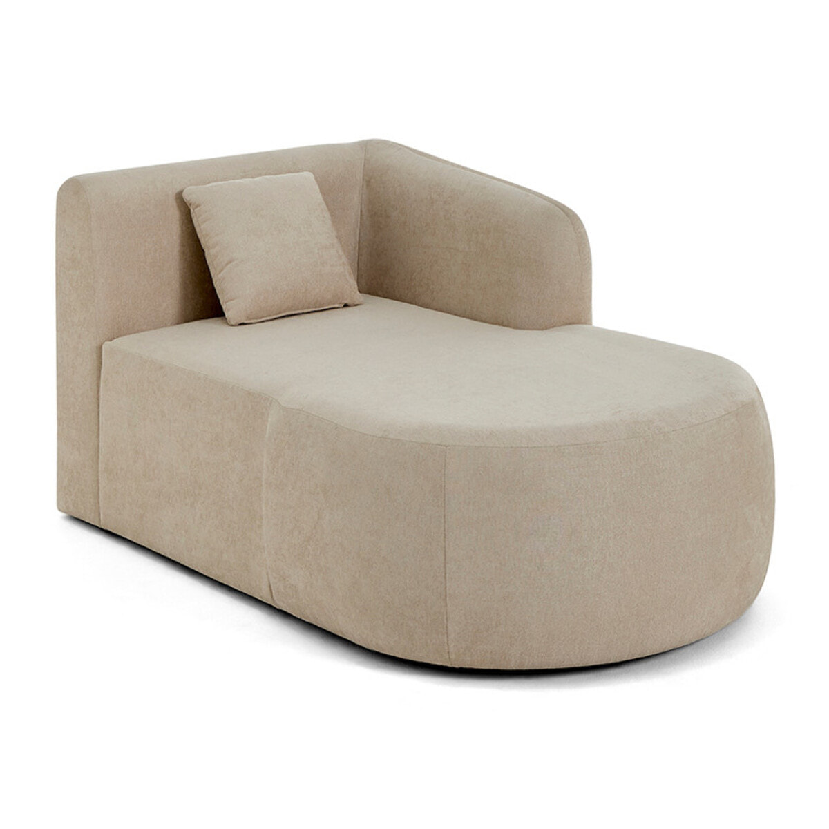 Ikare - module d'assise méridienne droit - en tissu - Beige