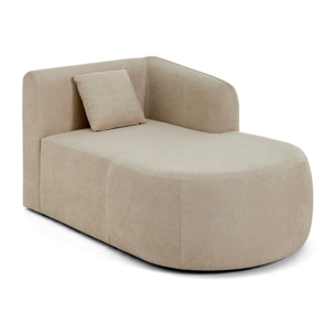 Ikare - module d'assise méridienne droit - en tissu - Beige