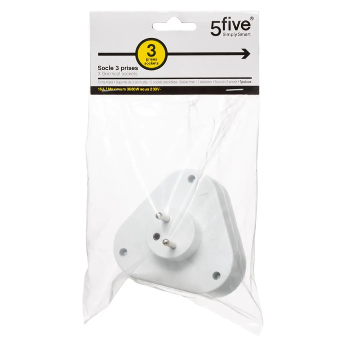 Multiprise murale 3 prises avec terre