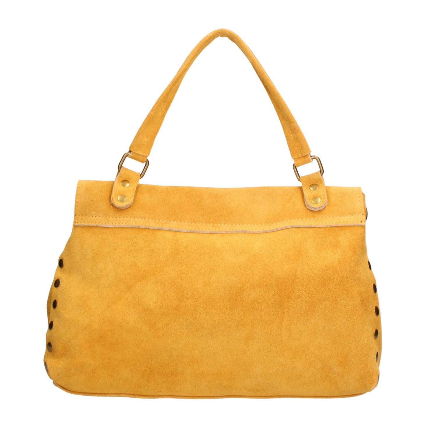 Borsa a mano da donna Made in Italy - Modello Zelia Elite - Pelle scamosciata - 37.0 x 22.0 x 15.0 cm