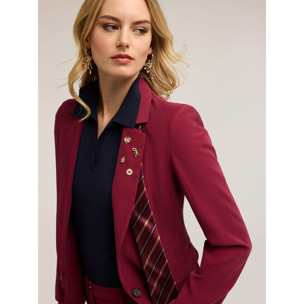 Motivi - Giacca con applicazioni e cravatta - Bordeaux