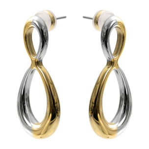 Pendientes Slanlu acabado oro 18k y plata