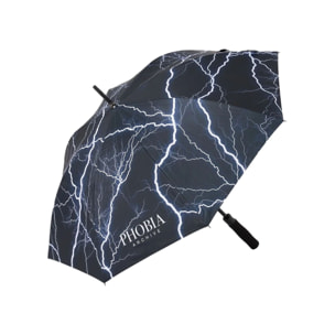 Ombrelli Phobia Archive Black Umbrella Lightning and Logo Nero