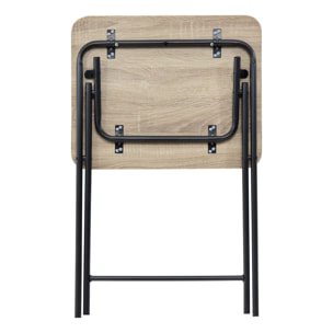 Table pliante 1 place effet bois