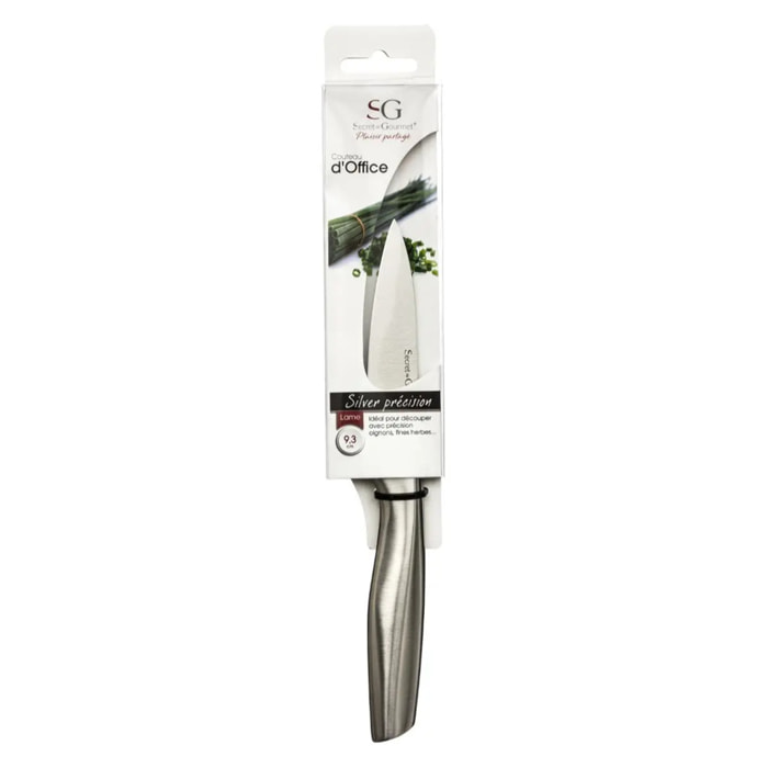 Couteau d'office inox "Silver Précision" lame 9,3m