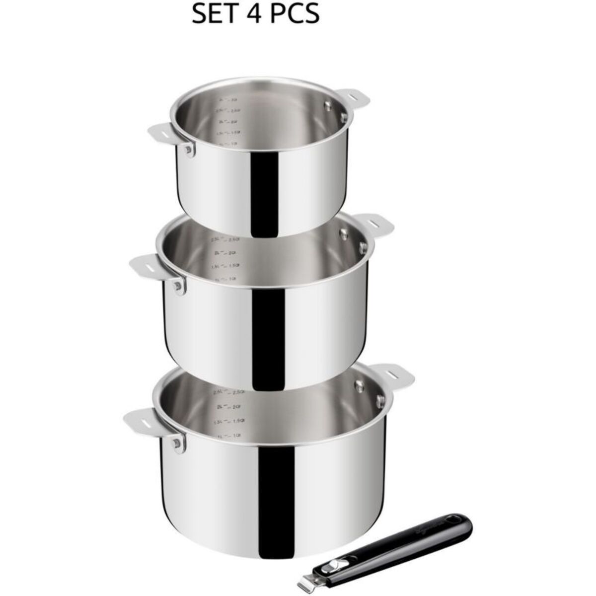 Batterie de cuisine LAGOSTINA Esperta triply 3pcs + poignée