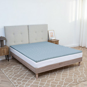 Surmatelas Mémoire de Forme et Gel Refresh, 6 cm, 7 Zones de Confort, Fabrication Française