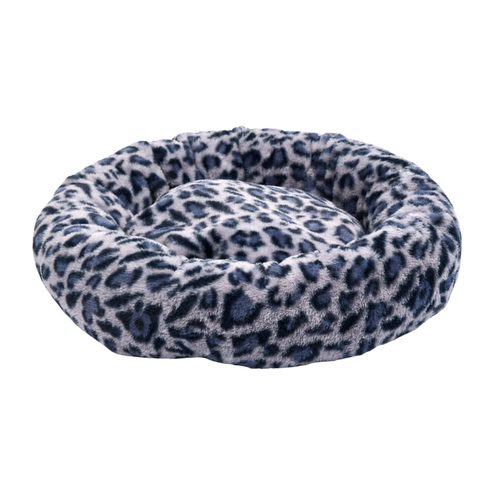 Coussin Rond - THE CONCEPT FACTORY - Motif Léopard - Noir et Gris - 50 cm