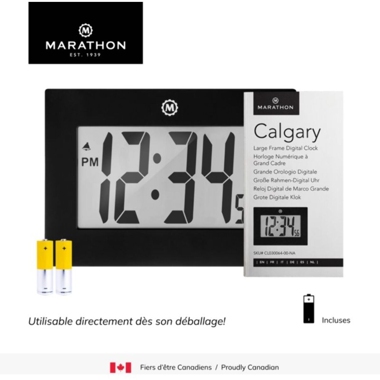 Horloge MARATHON MW Calgary noir
