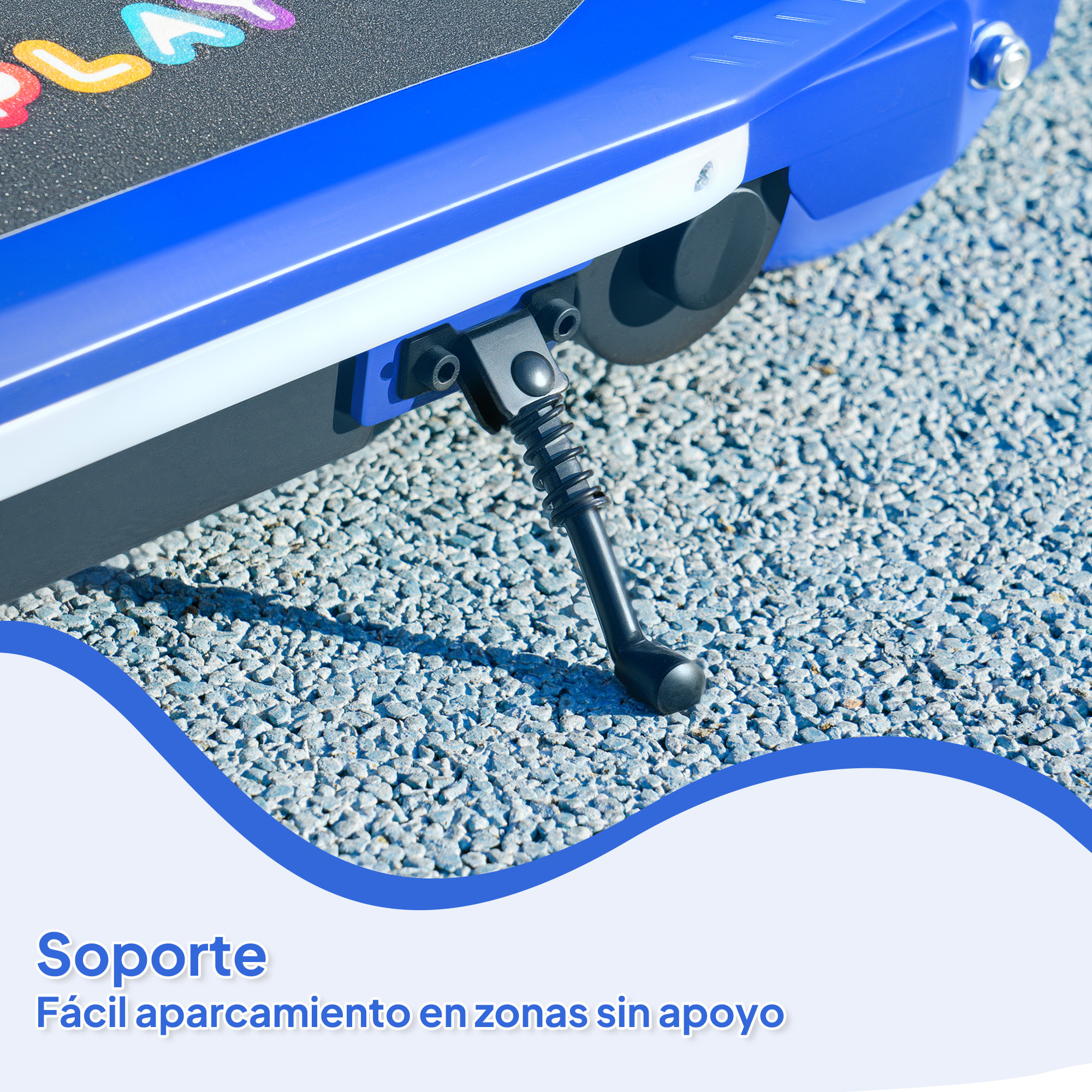 Patinete Eléctrico para Niños de 6-14 Años Patín Eléctrico Max. 10 km/h Motor 80 W Autonomía Máxima 8 km Patinete Eléctrico Infantil con Luces LED Freno Posterior Azul