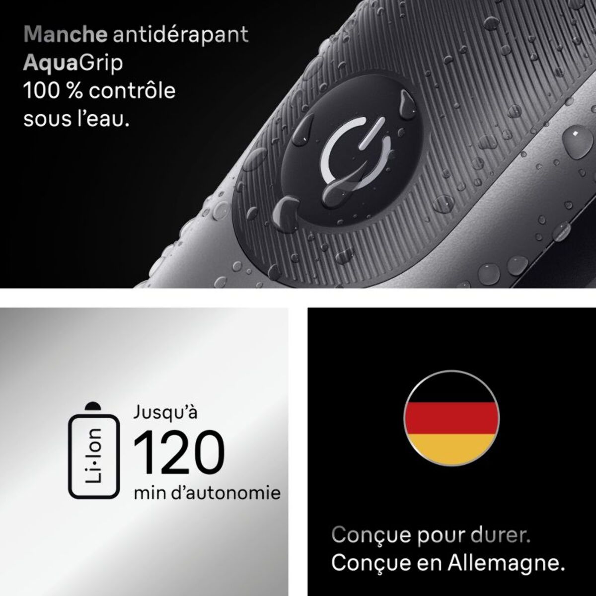 Tondeuse multi usages BRAUN AIO7560, 14 hauteurs de coupe, précision 0,5 mm, autonomie 120 mn