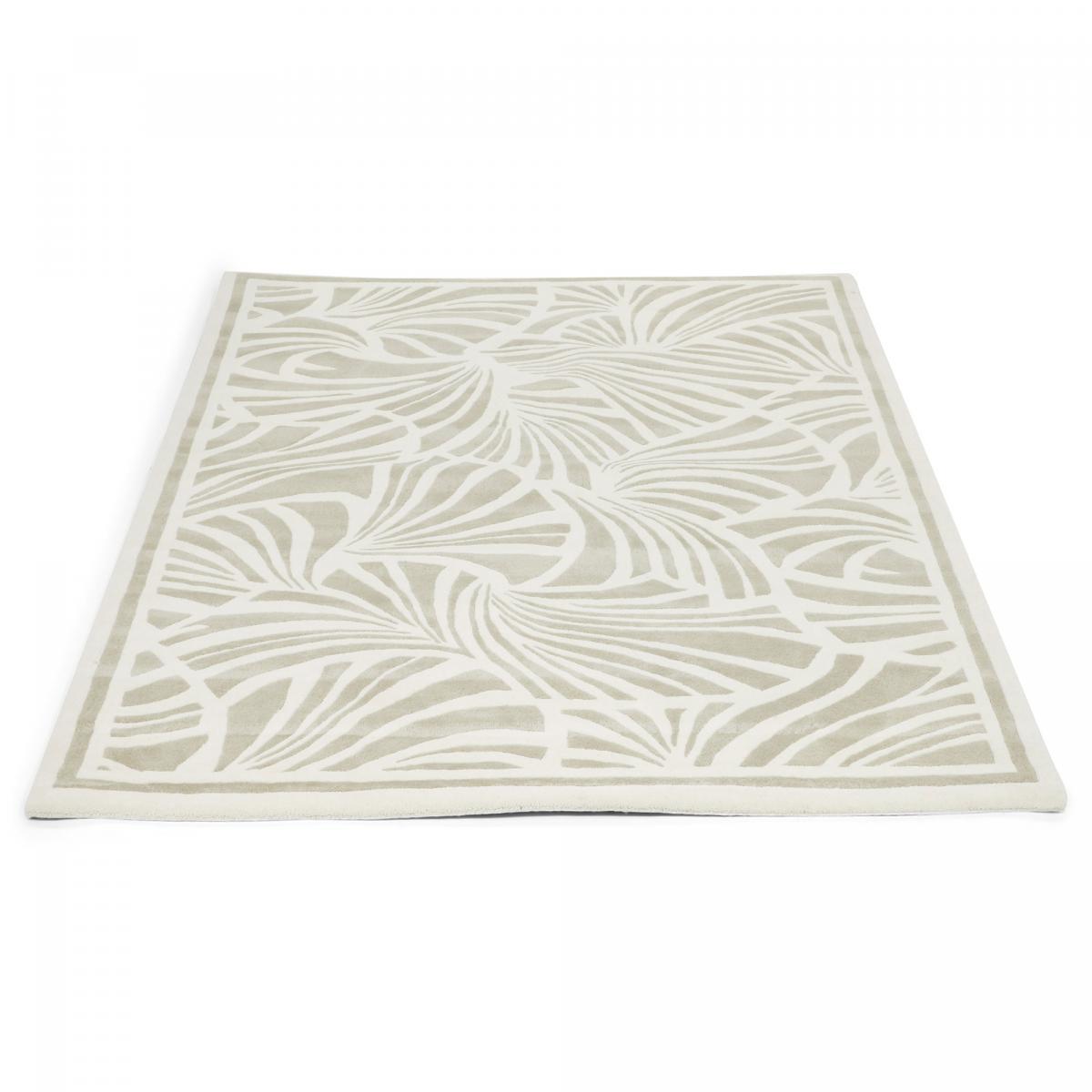 Tapis salon et chambre fait à la main en laine motif faux uni YOIL