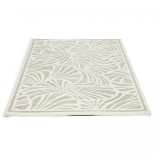 Tapis salon et chambre fait à la main en laine motif faux uni YOIL