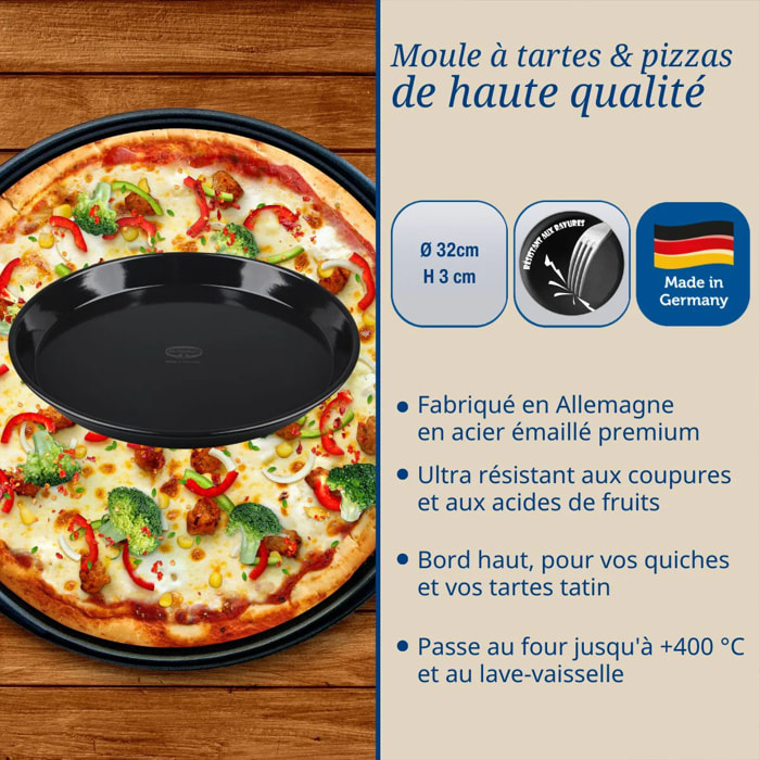 Plat à four pour tartes et pizzas 32 cm Dr.Oetker Tradition