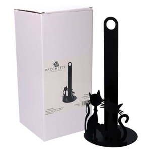 Portascottex in metallo gatti nero tondo cm ø15h33